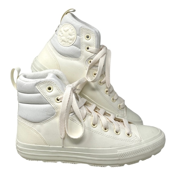 Converse Shoes - Converse Chuck Taylor Berkshire Boot High Beige Leather Women's Sneakers 171428C